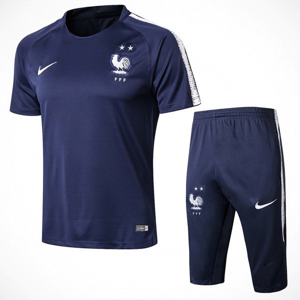 Camiseta Entrenamiento Francia Conjunto Completo 2018 Azul Marino